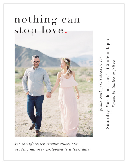 Changes happen, let us help with our Love Always Wins Change the Date Cards.