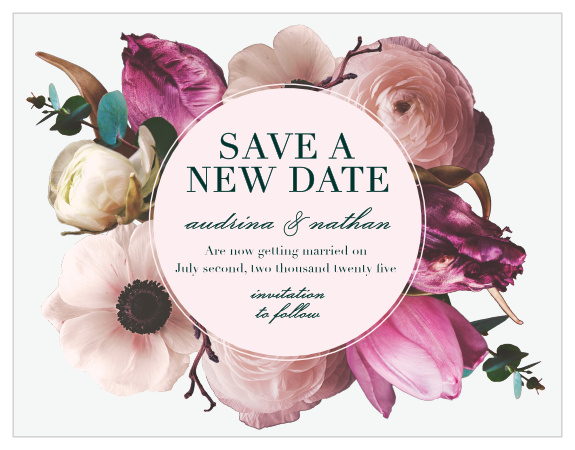 Need to change plans? No problem. Our Southern Romance Change the Date Cards are here to make things a little easier.
