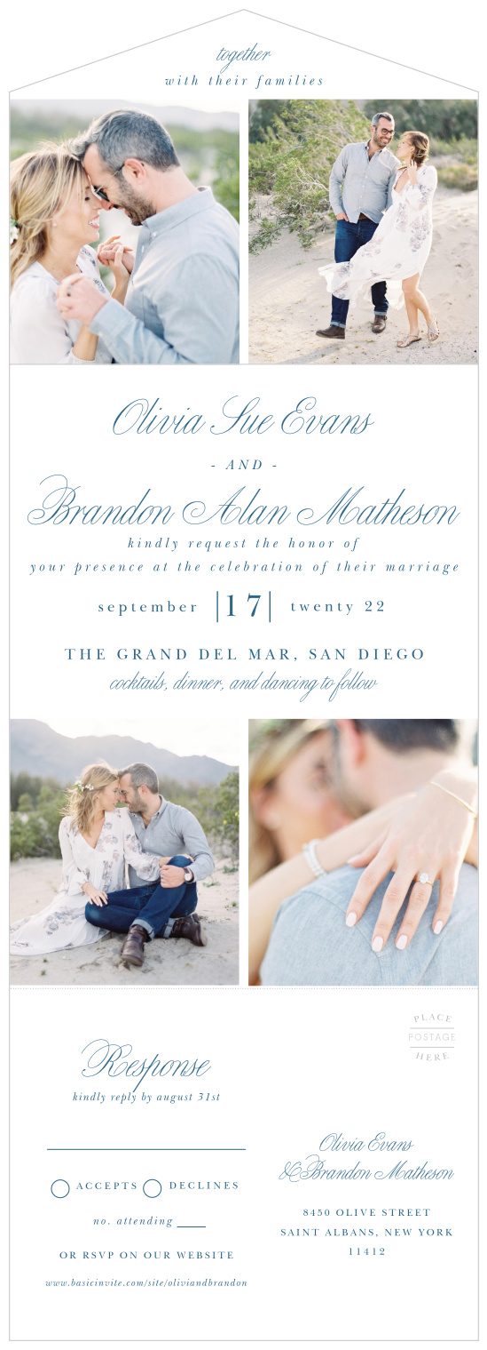 Our Always & Forever Seal & Send Wedding Invitations are perfect for surrounding yourself with family and friends on your special day. 