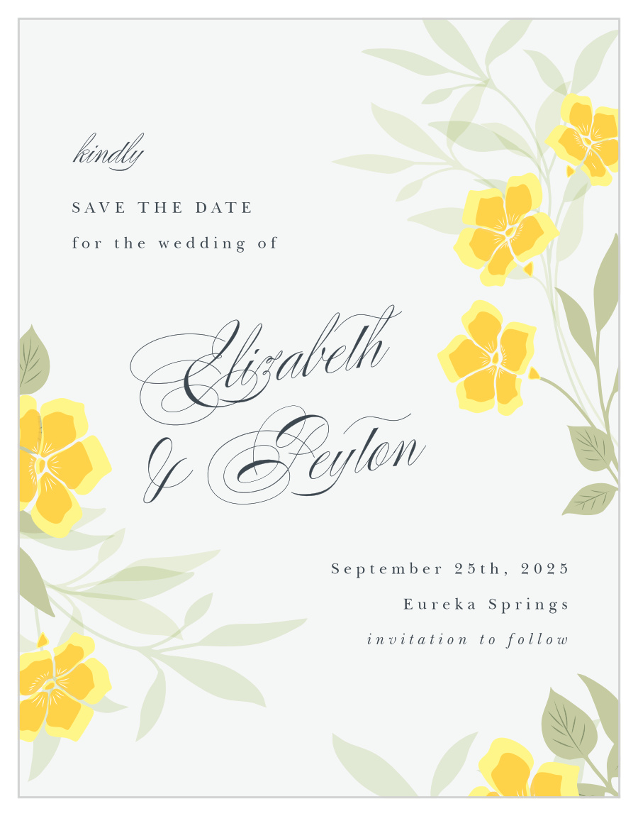 Clematis Blossom Save the Date Cards