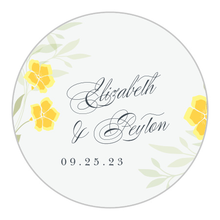 Clematis Blossom Wedding Stickers