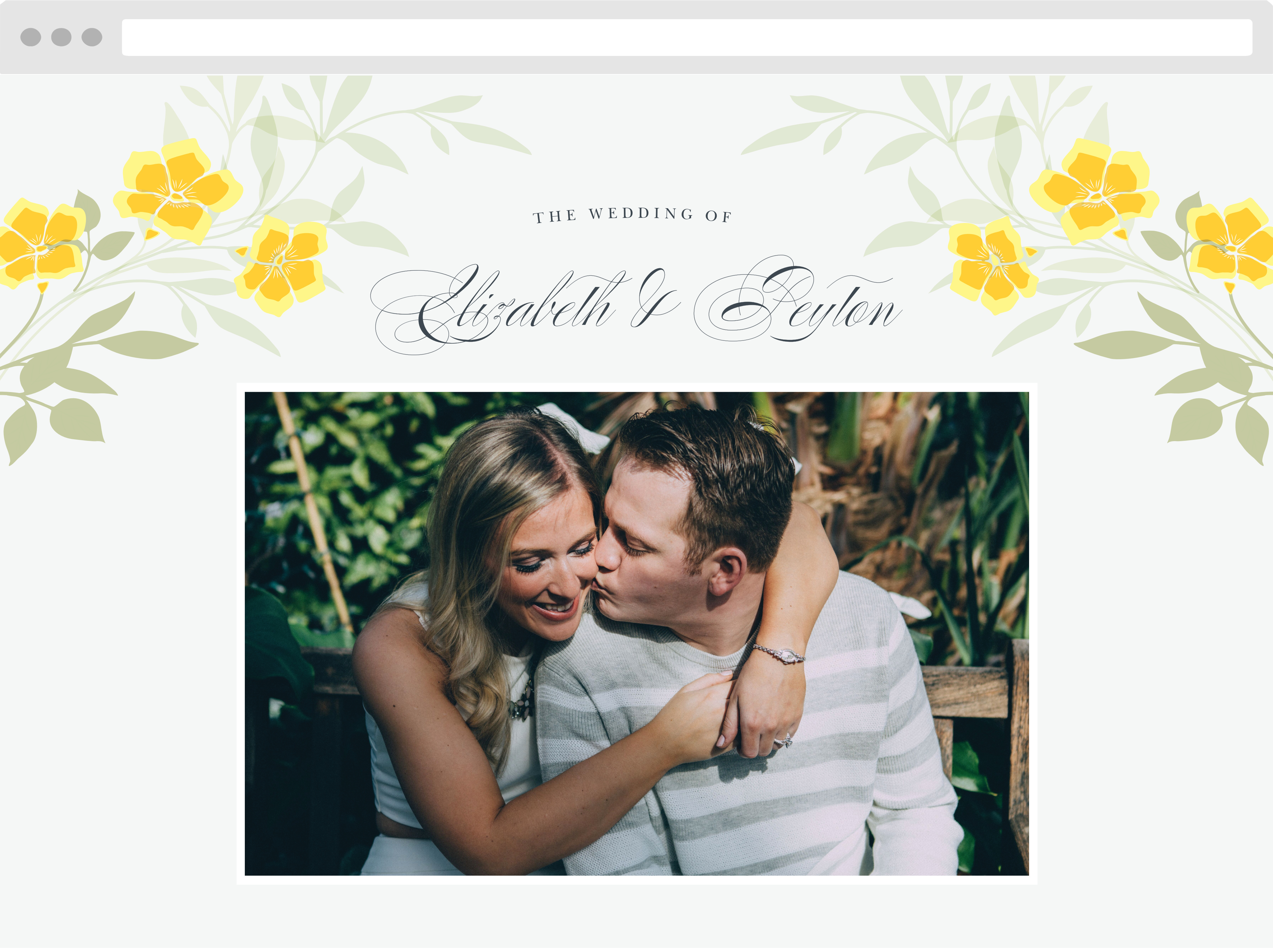 Clematis Blossom Wedding Website