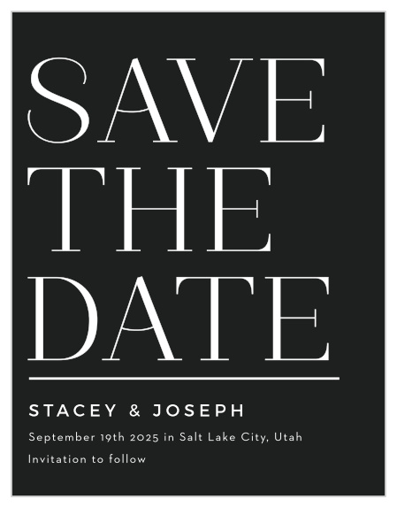 Our Oversize Date Save-the-Date Magnets are sure to have your family and friends marking their calendars.