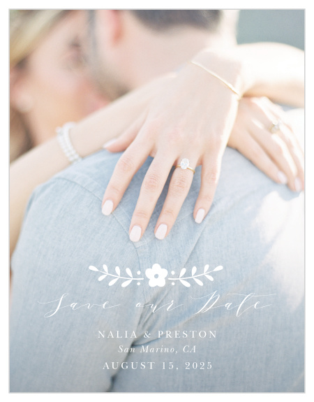 Announce your wedding date in style with our Botanic Garden Save-the-Date Cards.