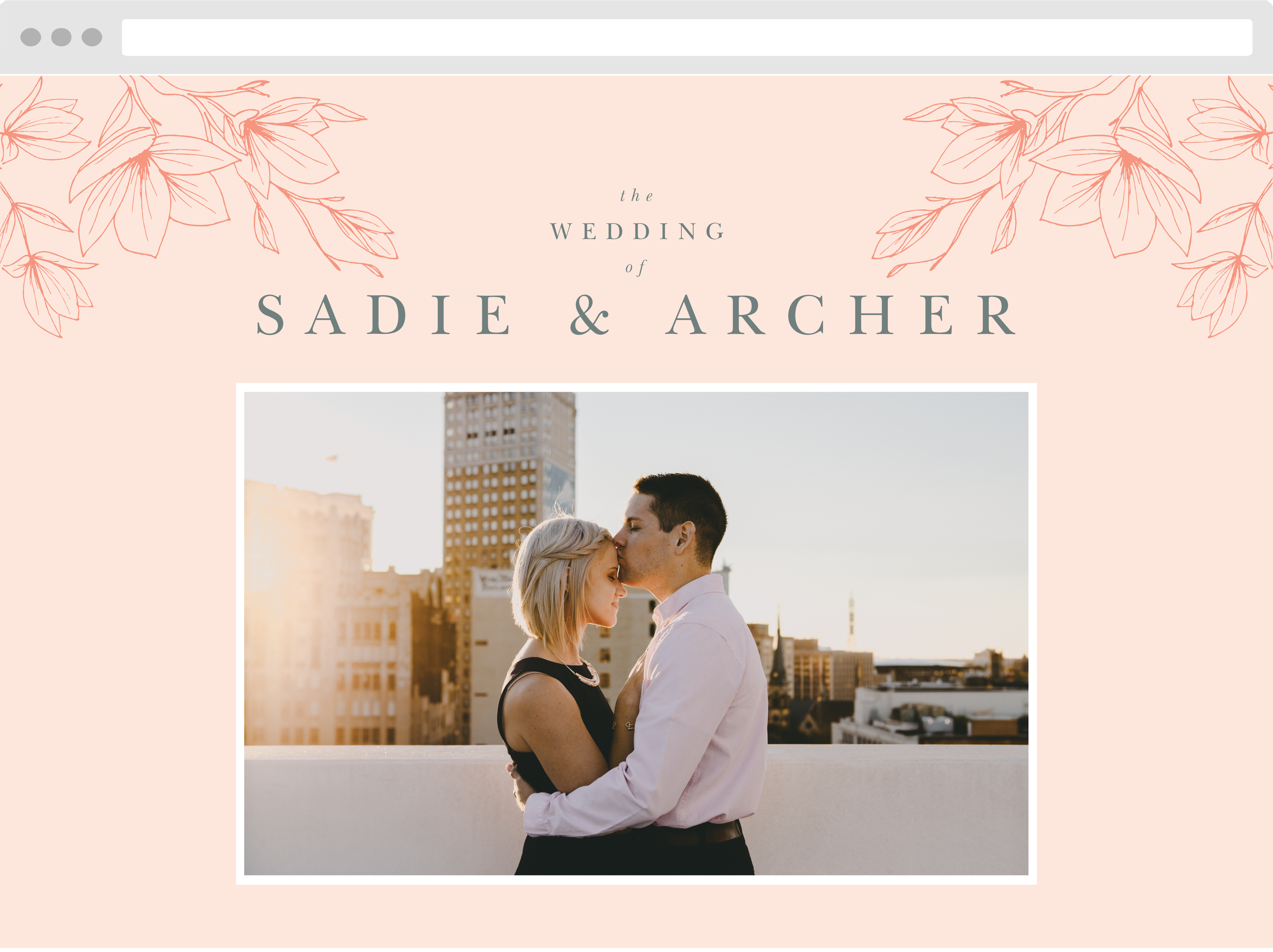 Love Blooms Wedding Website