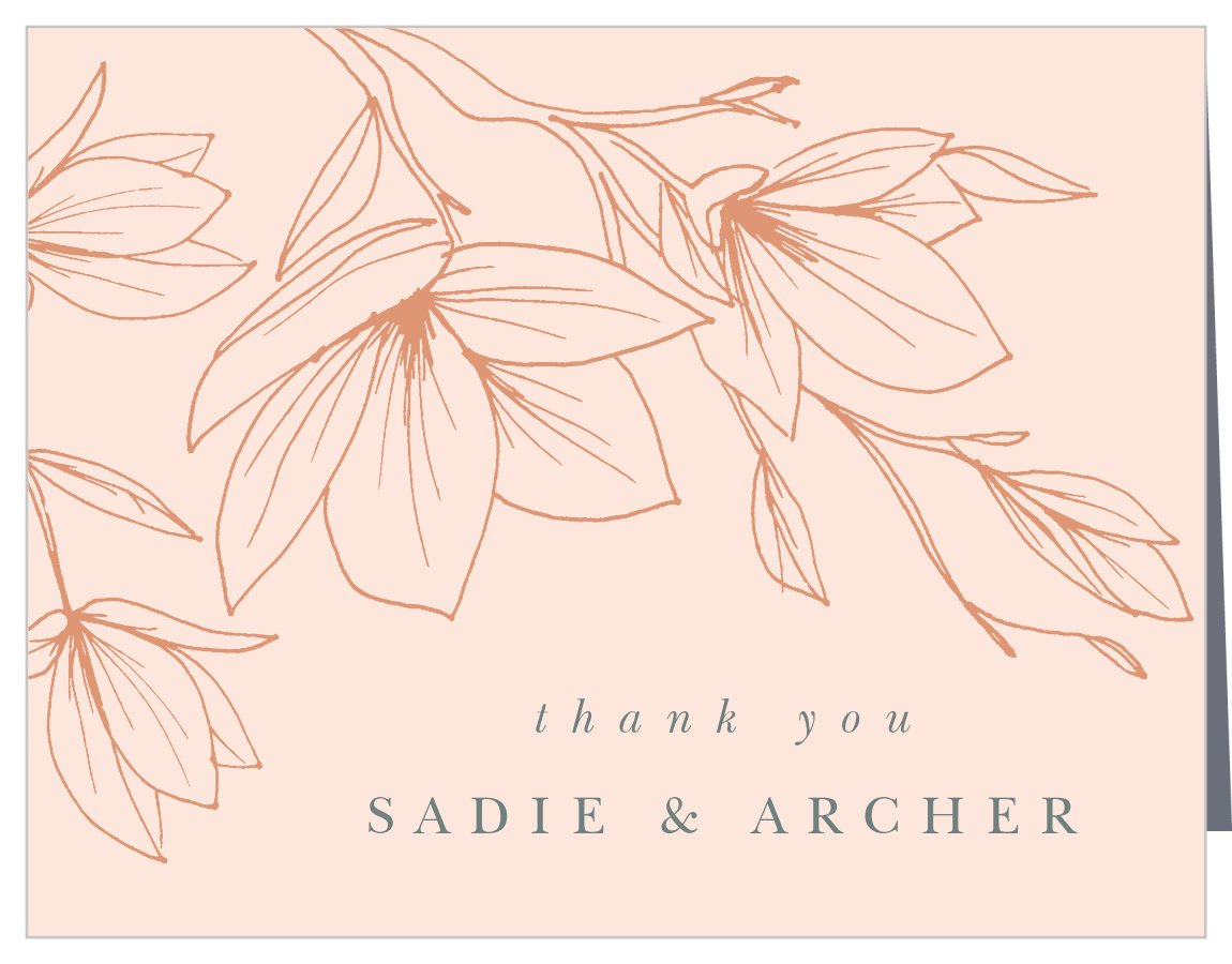 Love Blooms Wedding Thank You Cards