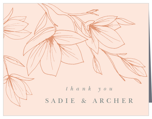 Love Blooms Wedding Thank You Cards