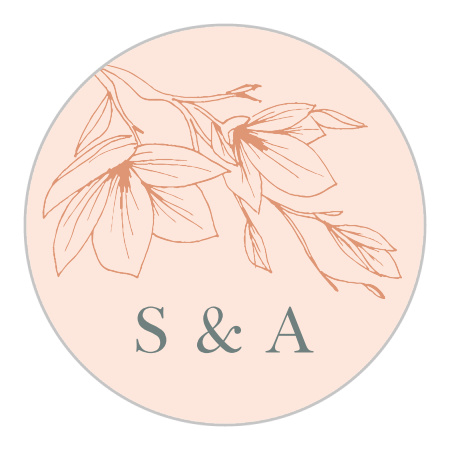 Love Blooms Wedding Stickers