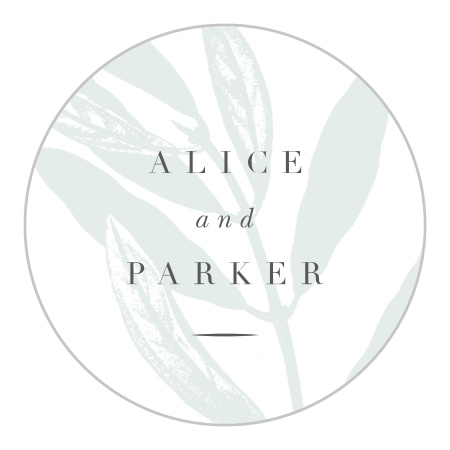 Sketched Branch Wedding Stickers