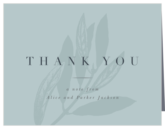 Sketched Branch Wedding Thank You Cards