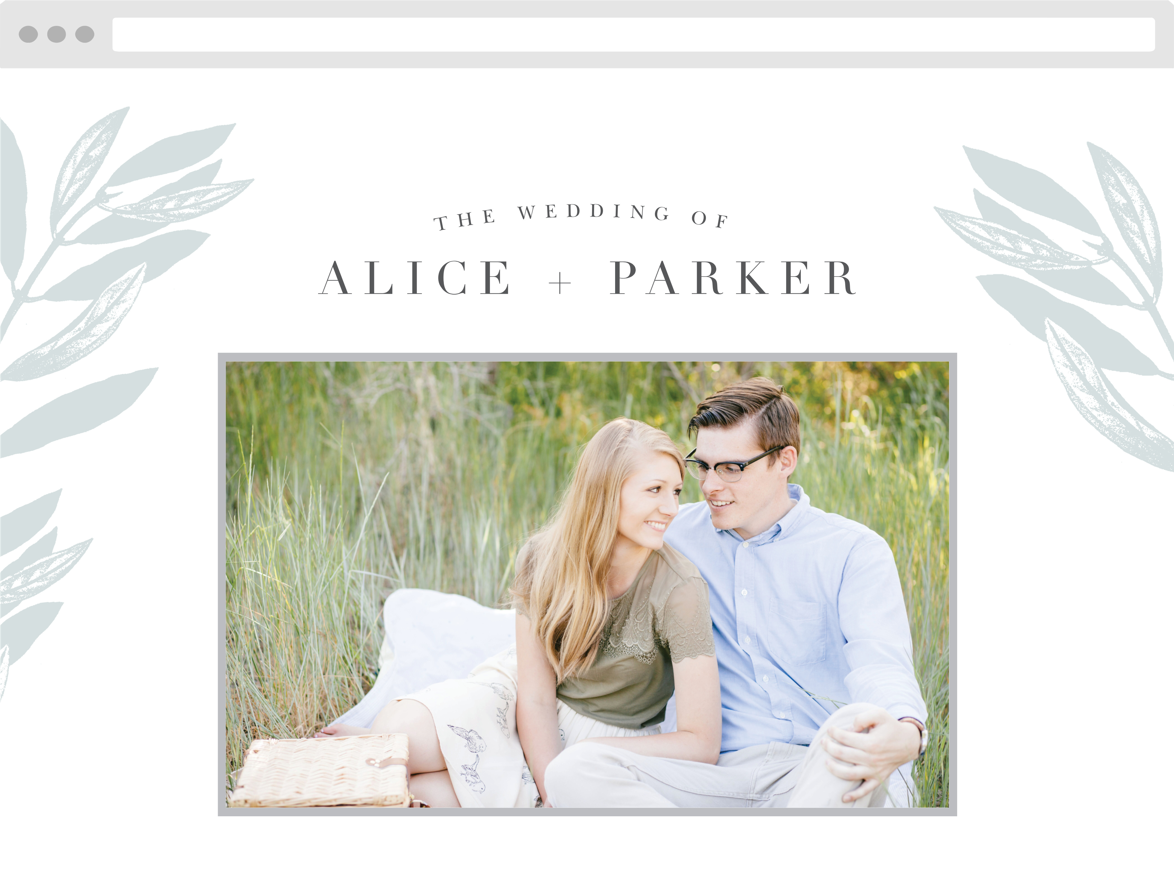 Sketched Branch Wedding Website