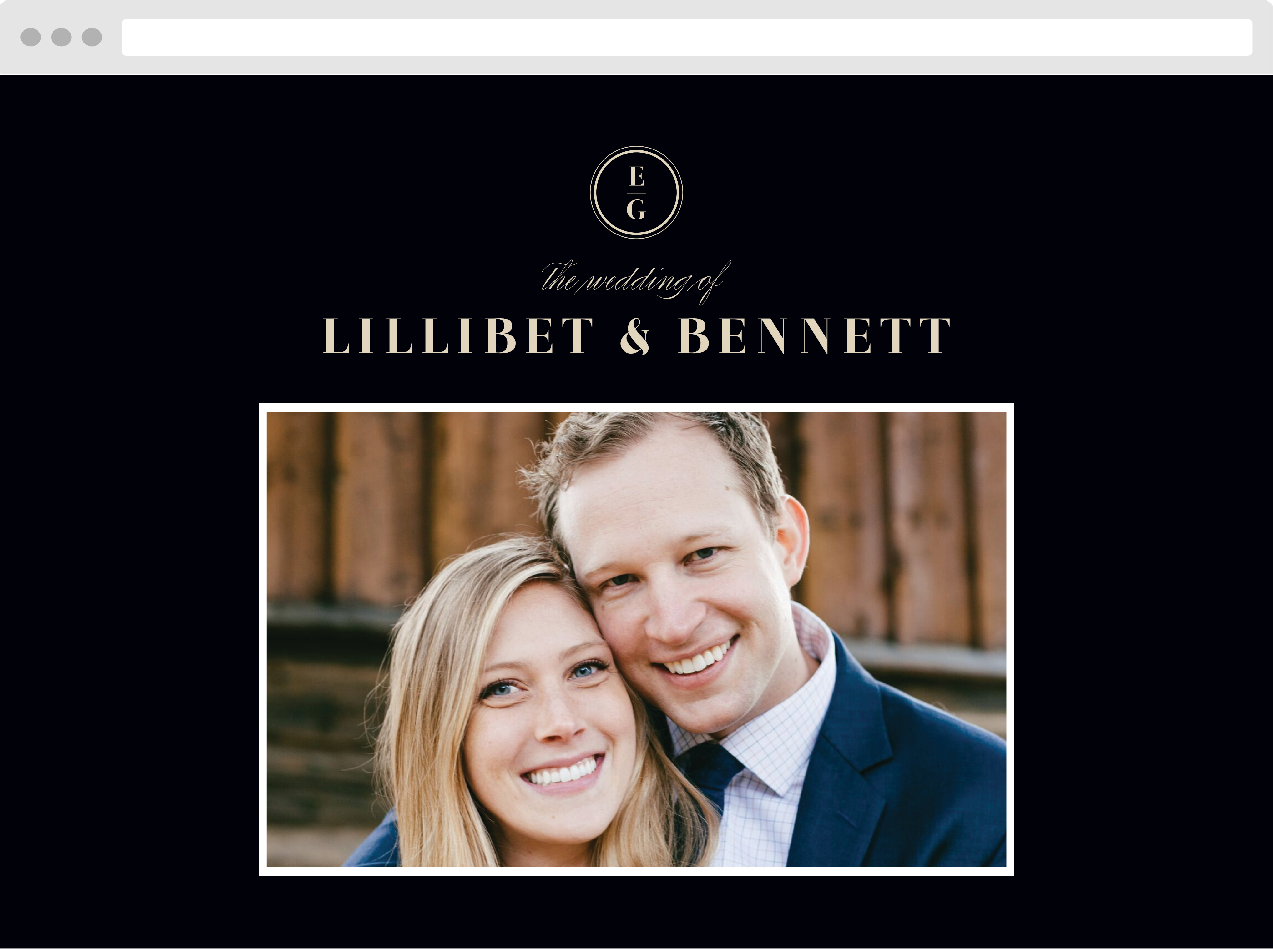 Basic Monogram Wedding Website