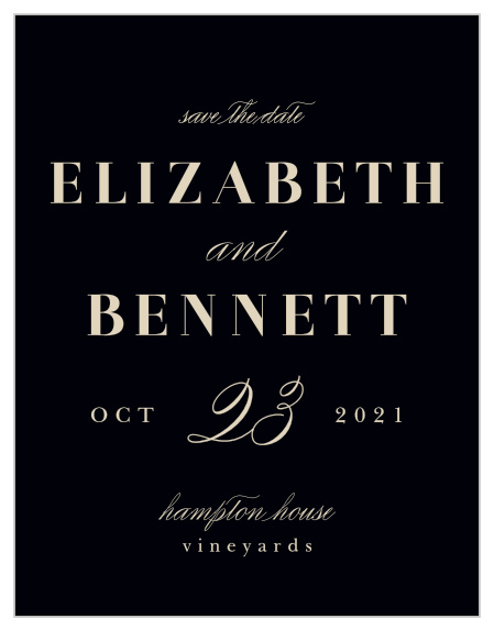 Your family and friends are sure to mark their calendars for your special day when they see the minimalist look of our Basic Monogram Save-the-Date Magnets. 