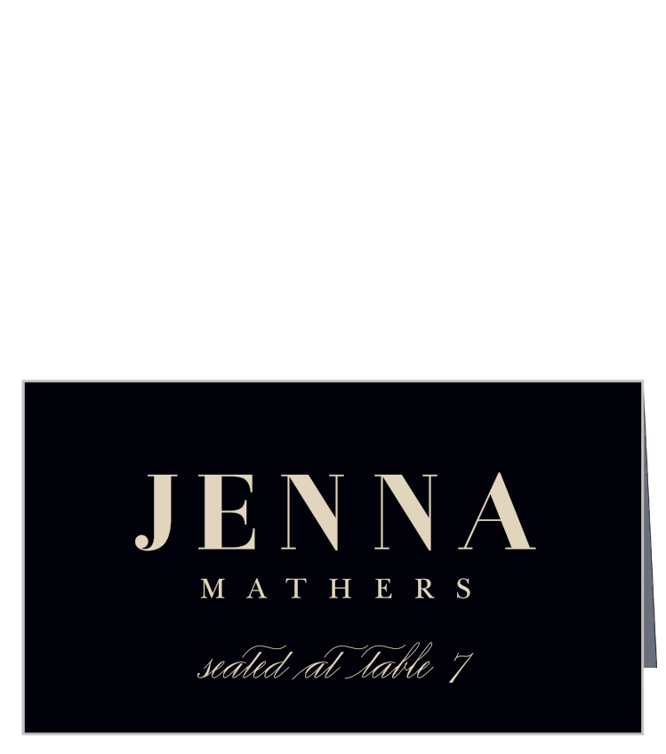 Basic Monogram Place Cards