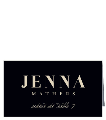 Basic Monogram Place Cards