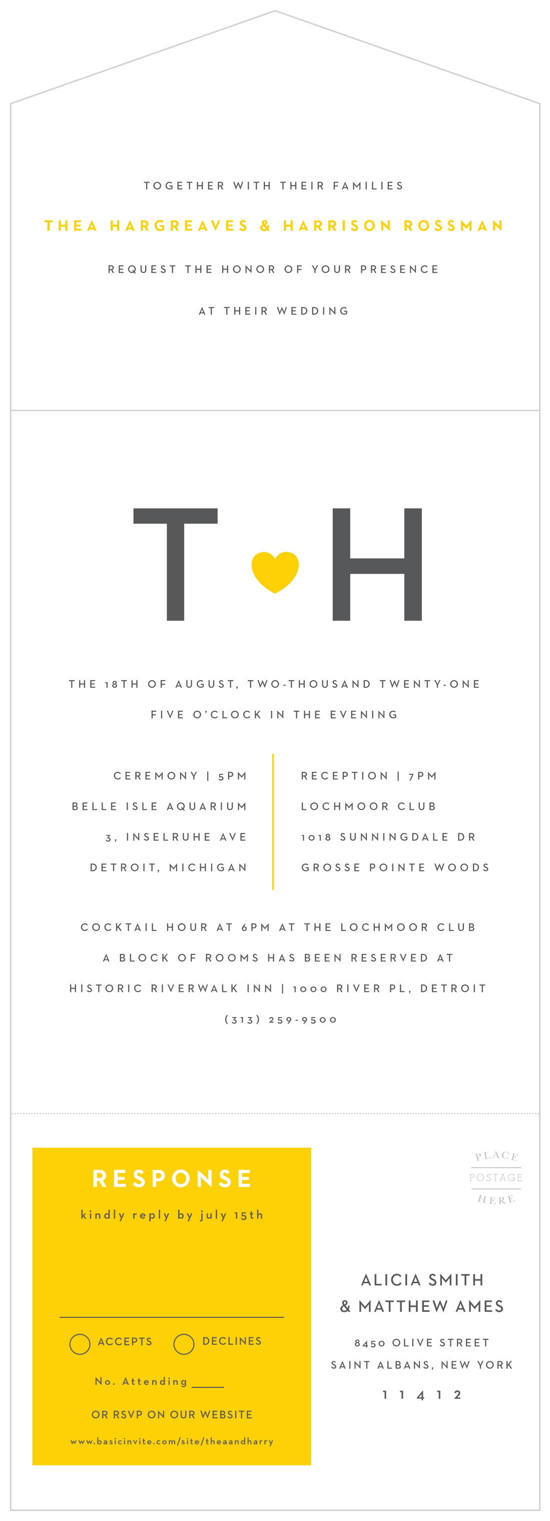 Love Note Seal & Send Wedding Invitations