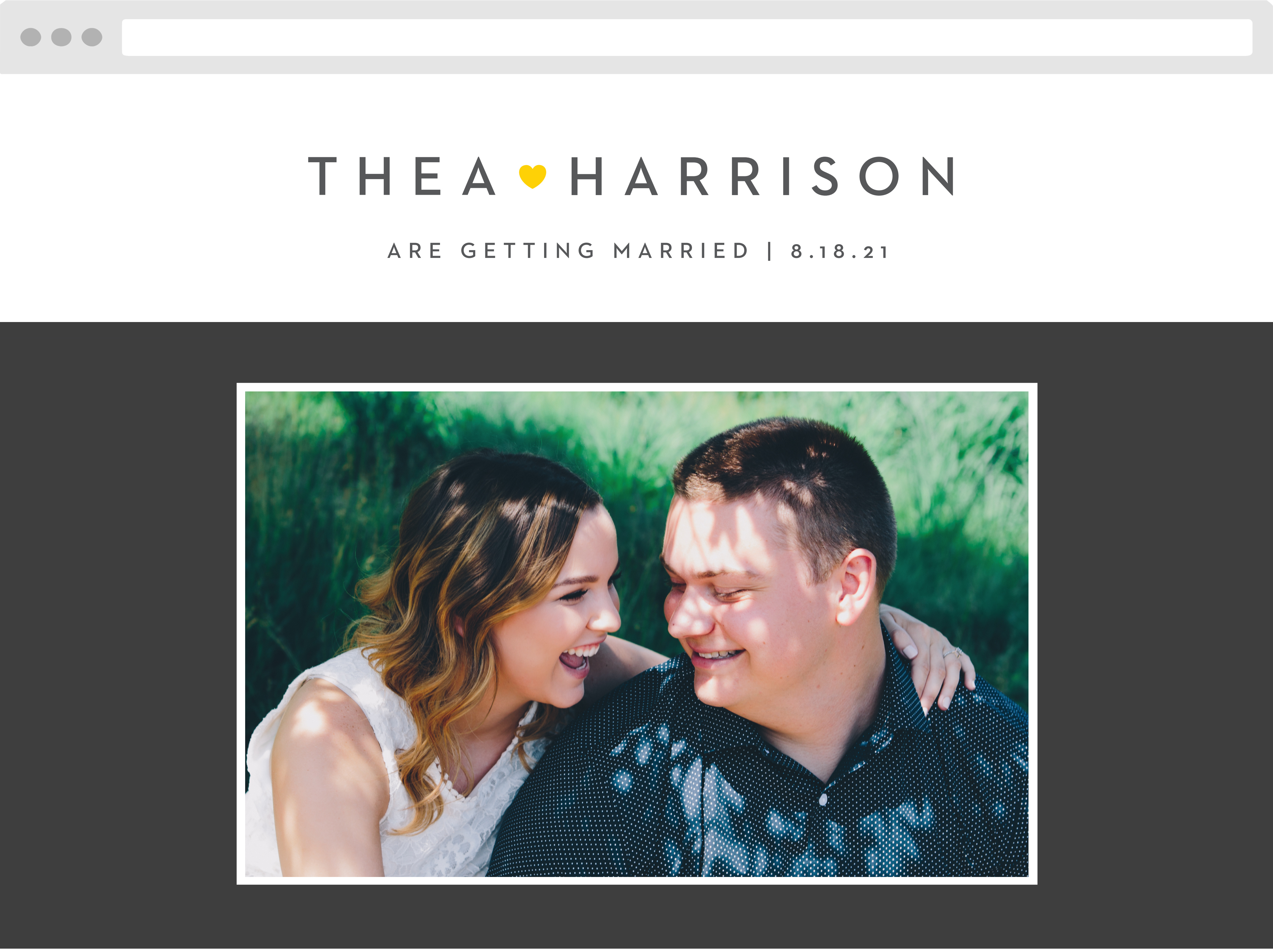 Love Note Wedding Website