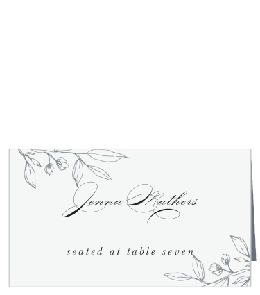 Penwork Florals Place Cards