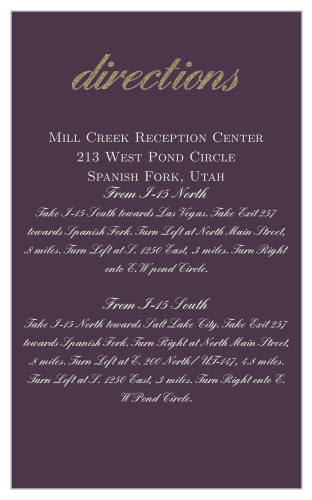 Golden Rings Direction Cards
