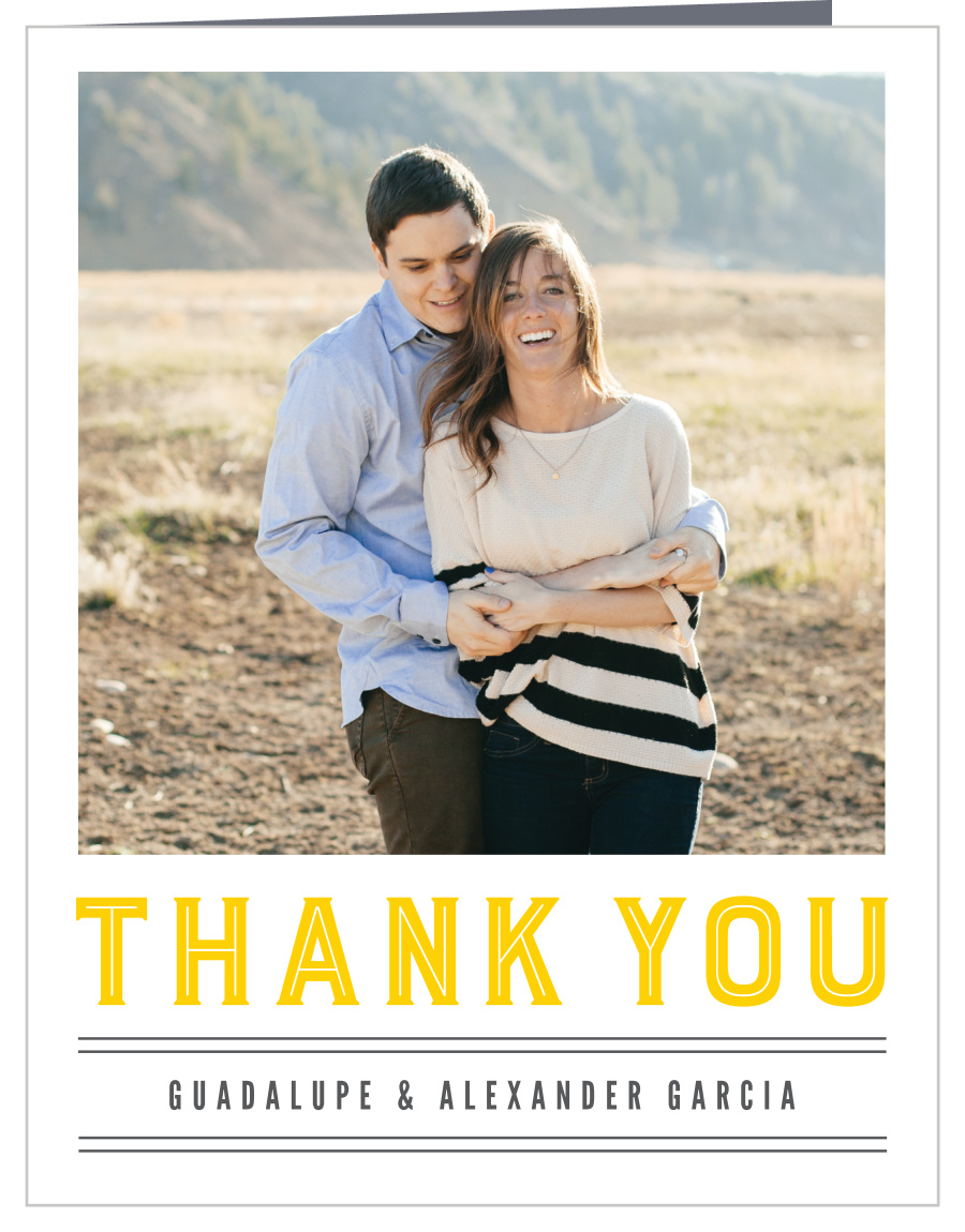 Bold Union Wedding Thank You Cards
