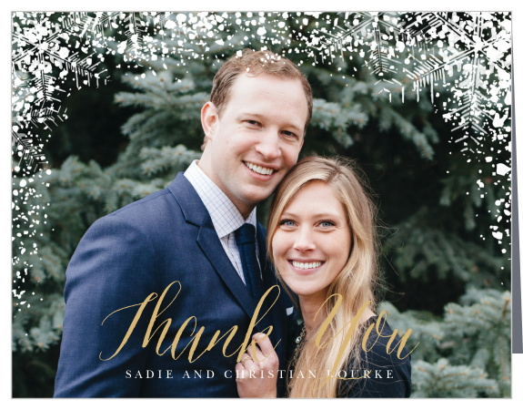 Cozy Frost Wedding Thank You Cards