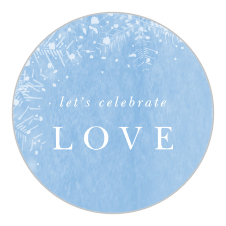 Cozy Frost Wedding Stickers