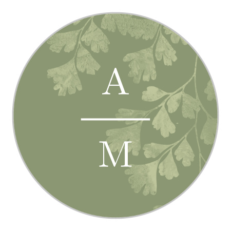 Fern Frame Wedding Stickers