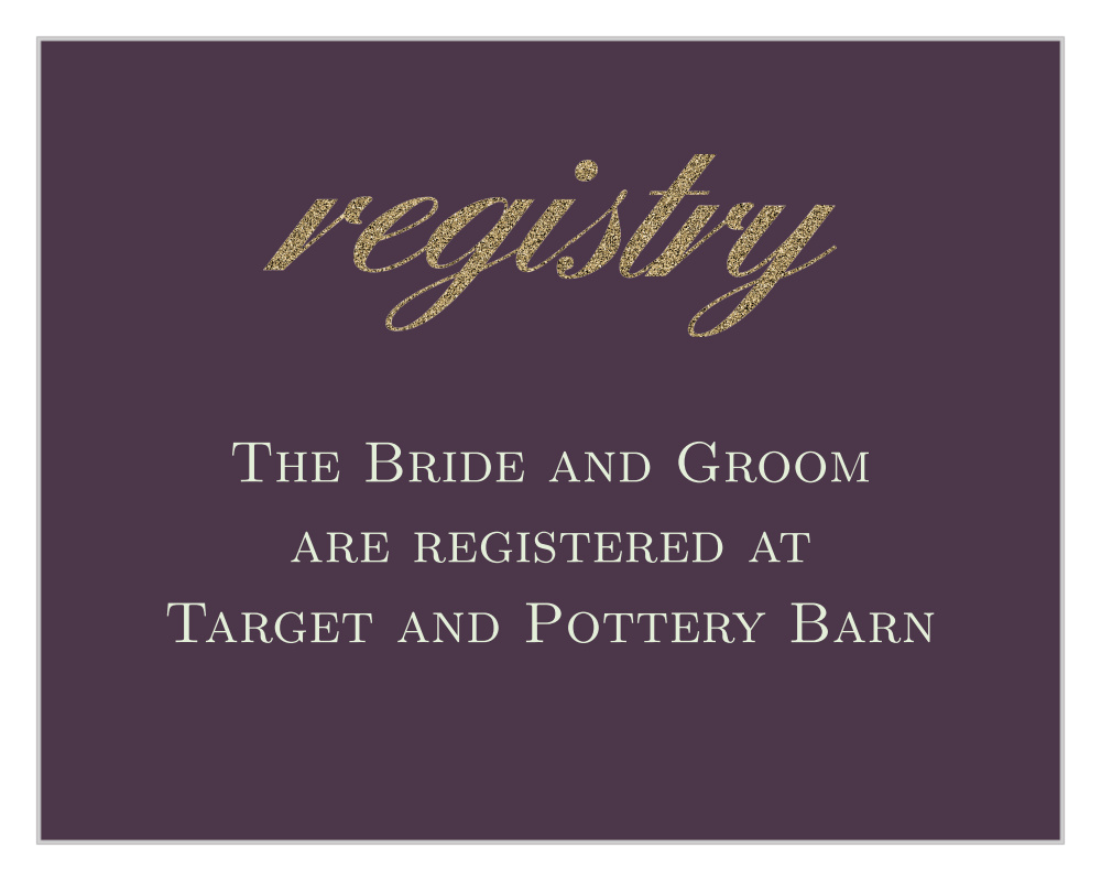 Golden Rings Registry Cards