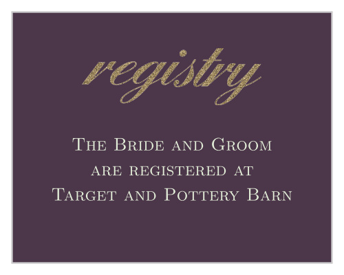 Golden Rings Registry Cards