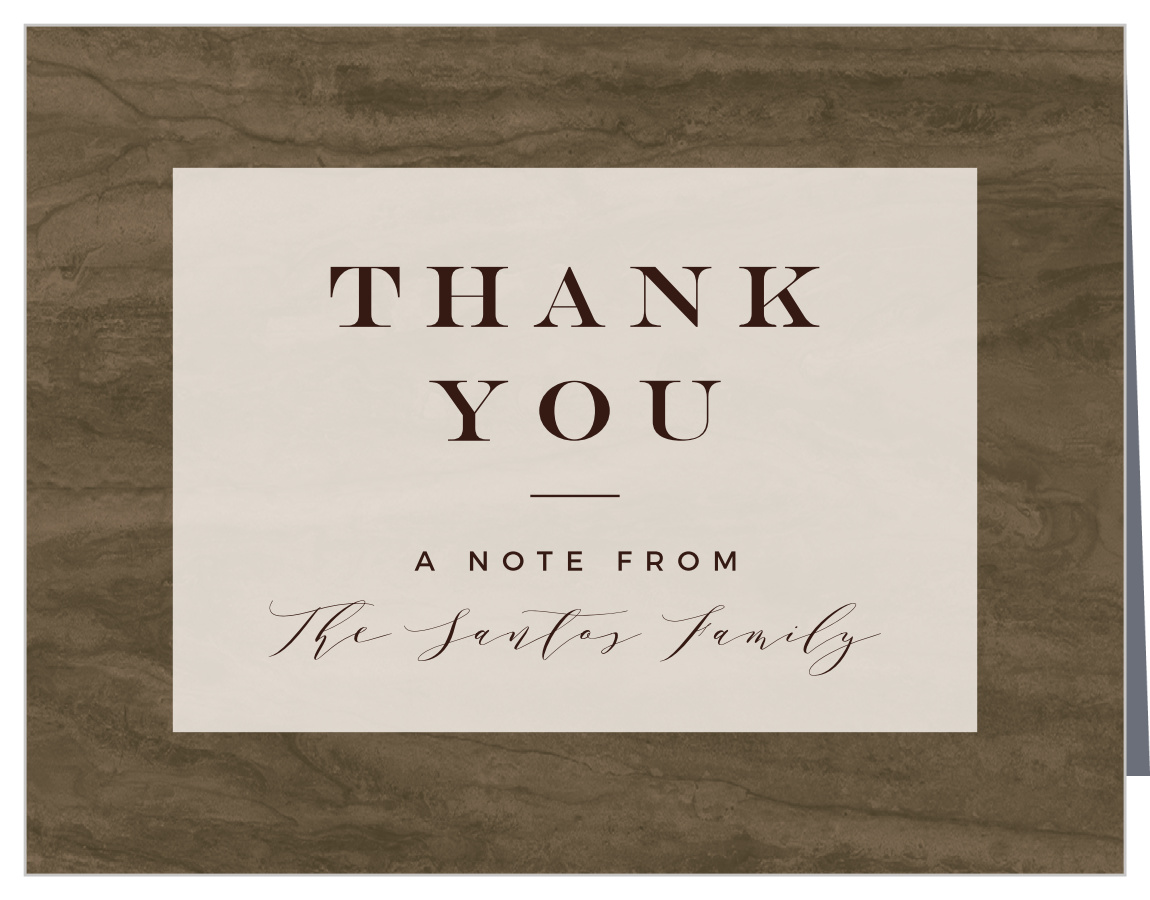 Timeless Wood Wedding Thank You Cards