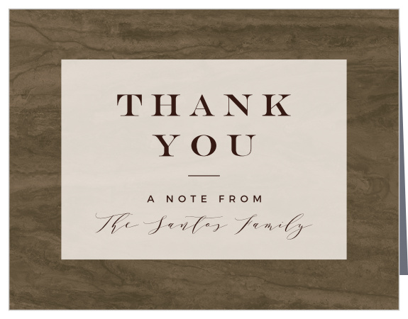 Timeless Wood Wedding Thank You Cards