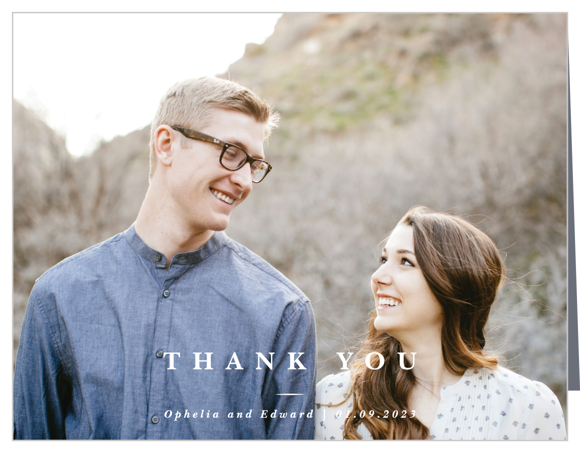 Subtle Garland Wedding Thank You Cards