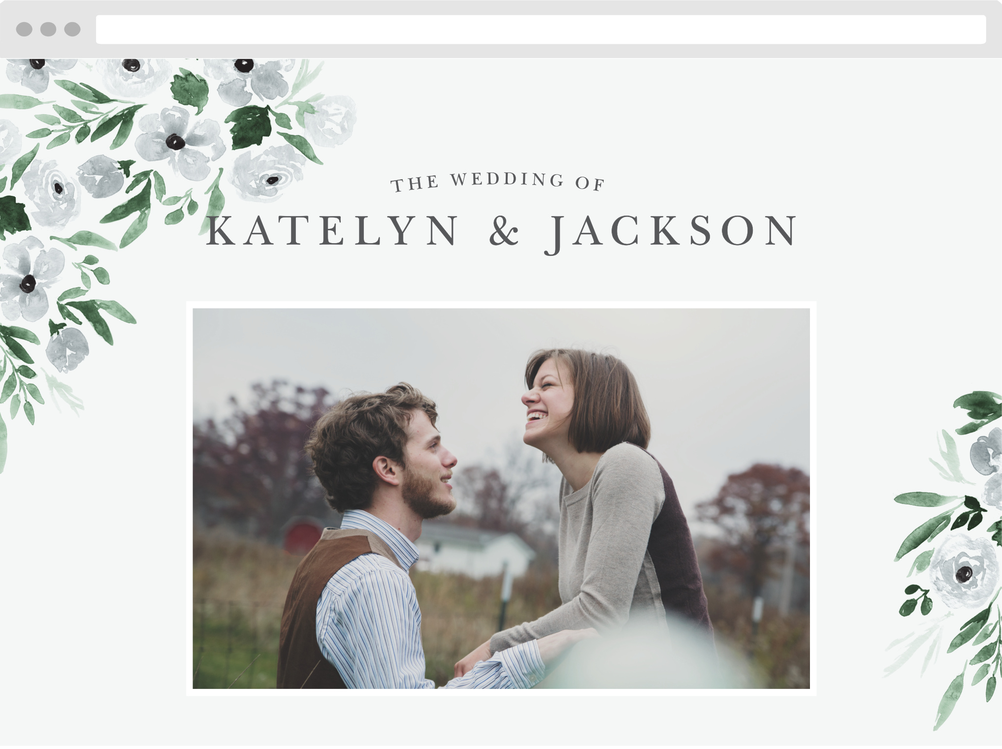 Dappled Shade Wedding Website