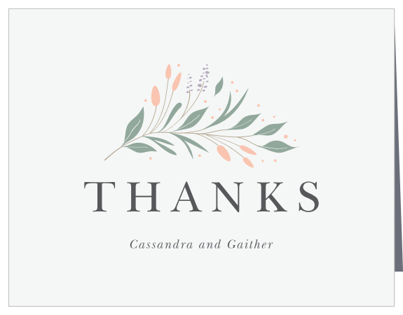 Laurel Foliage Wedding Thank You Cards