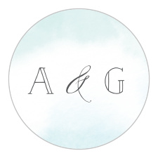Seal off all of your outgoing envelopes with our Painterly Wash Wedding Stickers!