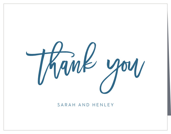 Simply Typographic Wedding Thank You Cards