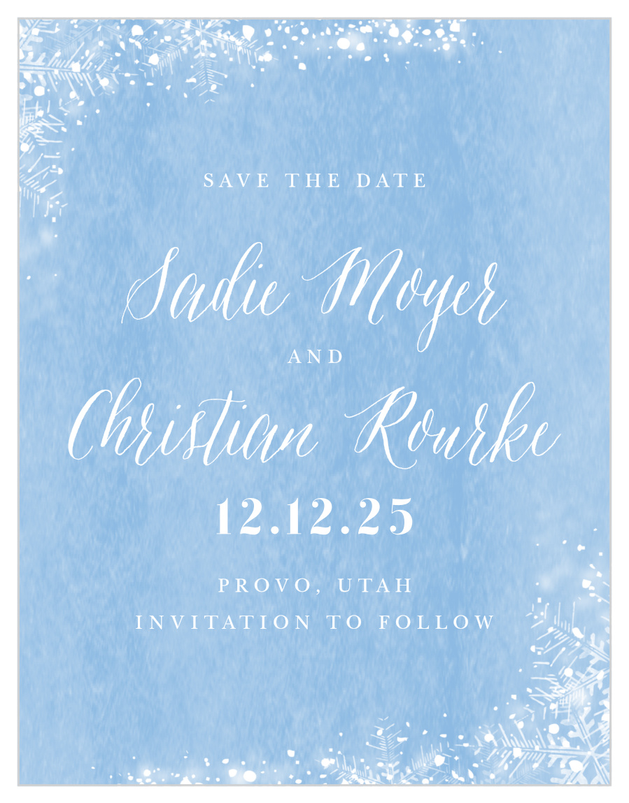 Cozy Frost Save the Date Magnets