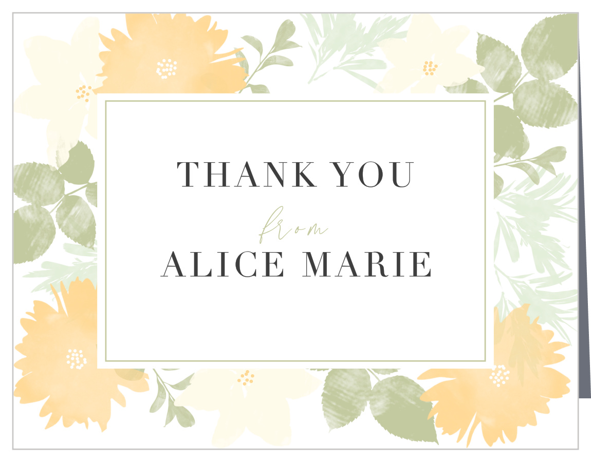 Garden Sip & See Baby Shower Thank You Cards