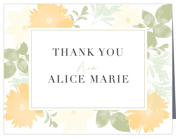Garden Sip & See Baby Shower Thank You Cards