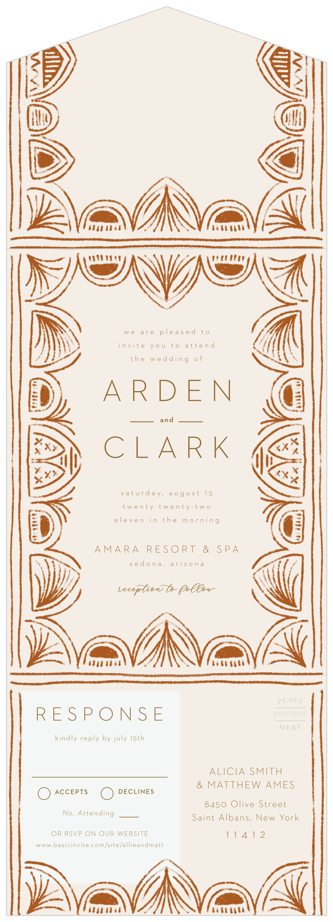 Southwestern Slopes Seal & Send Wedding Invitations