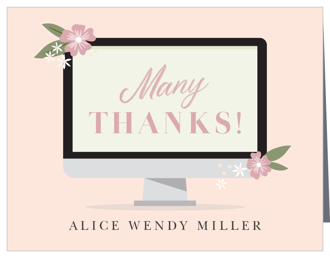Online Computer Long Distance Baby Shower Thank You Cards