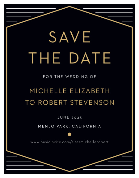 Your family and friends are sure to mark their calendars for your big day when they see the minimalist look of our Golden Photo Save-the-Date Magnets. 