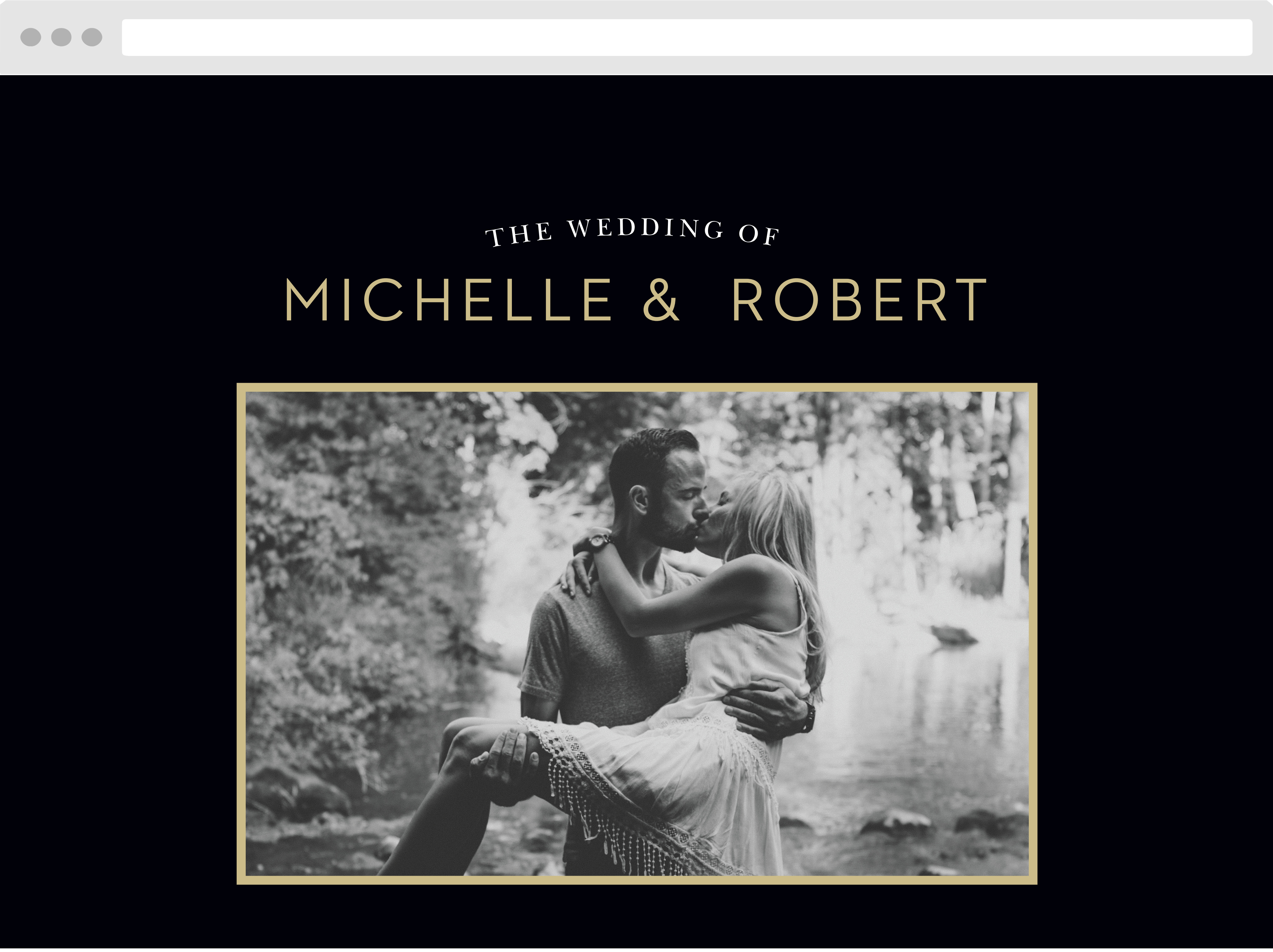 Golden Photo Wedding Website
