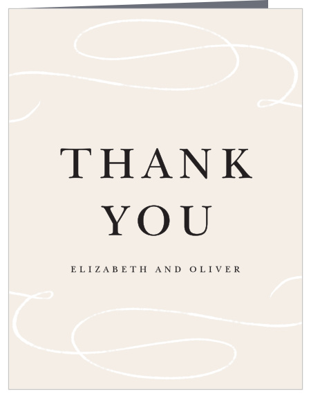 Swirling Flourish Wedding Thank You Cards