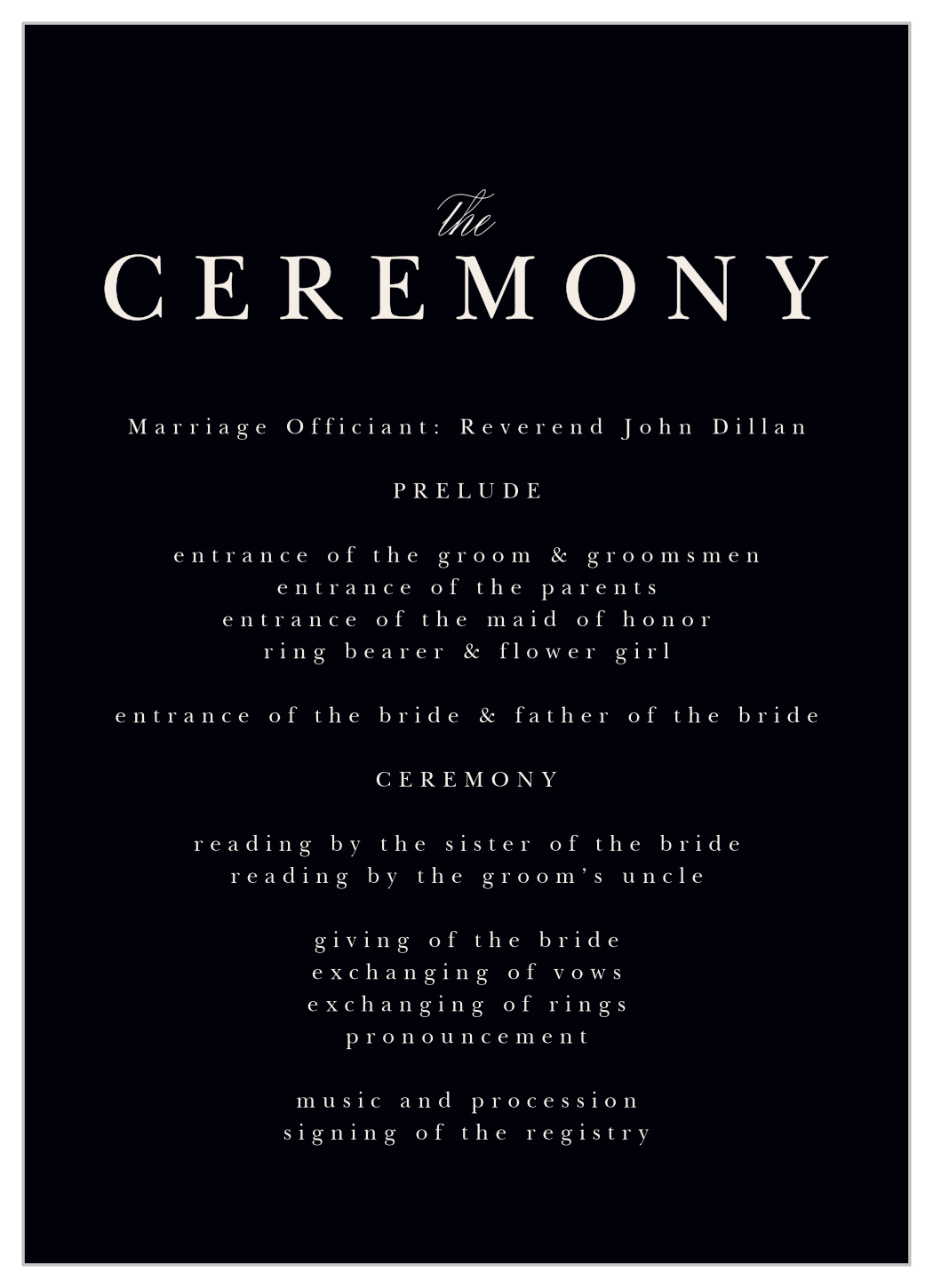 Swirling Flourish Wedding Programs