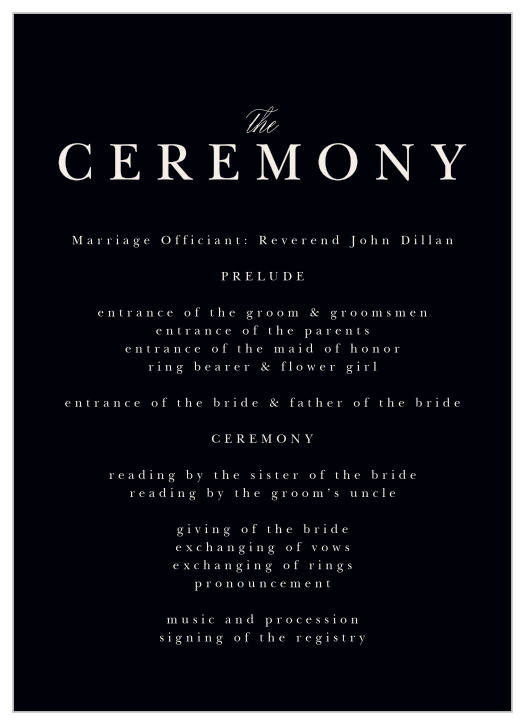 Swirling Flourish Wedding Programs