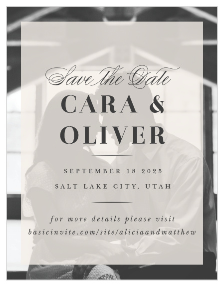 Send out the perfect save the dates with our Photo Glaze Save the Date Magnets.