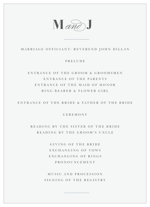 Mod Photo Wedding Programs