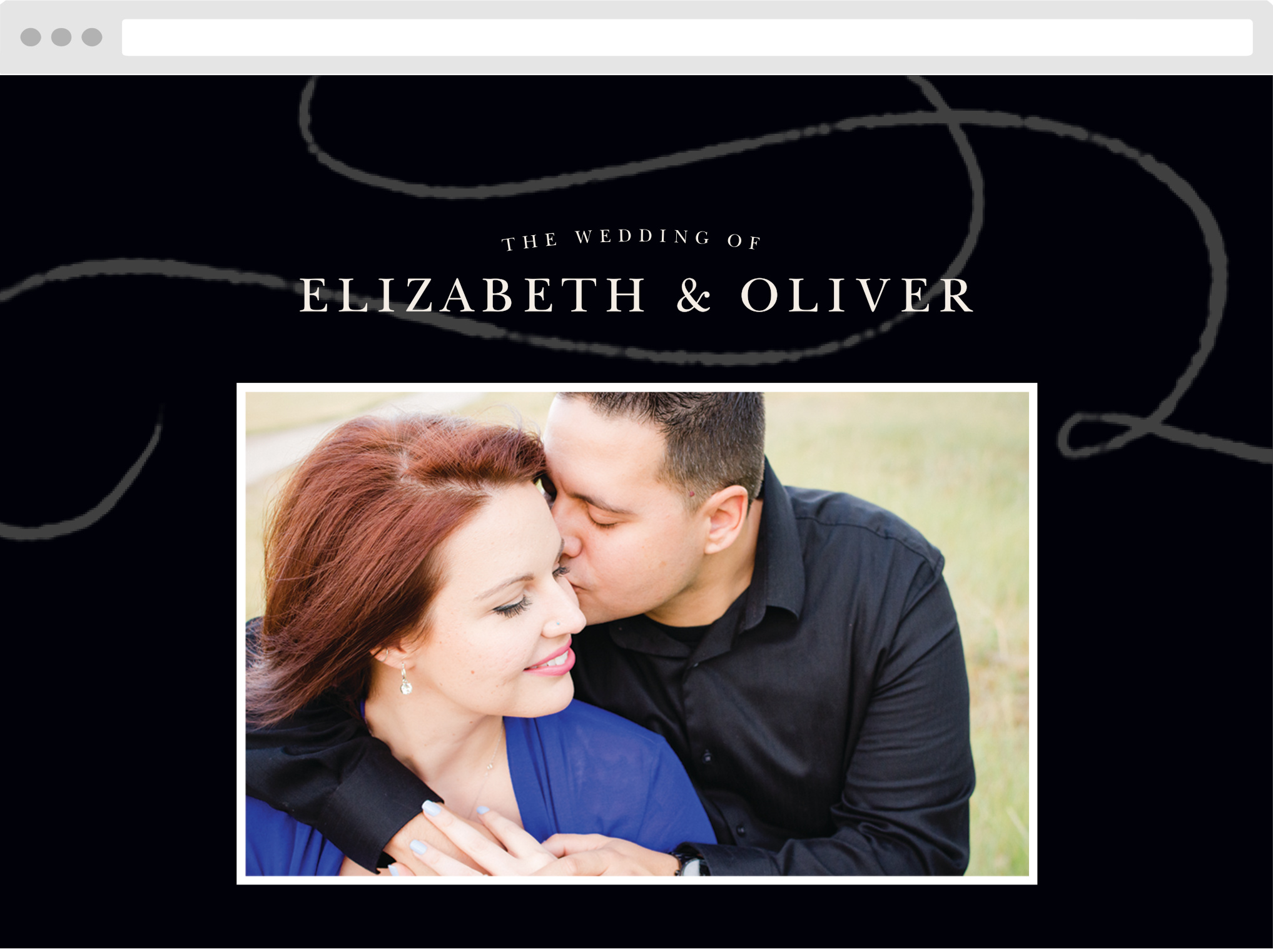 Swirling Flourish Wedding Website