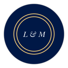 Seal all of your stationery pockets and outgoing envelopes with our Royal Emblem Wedding Stickers!